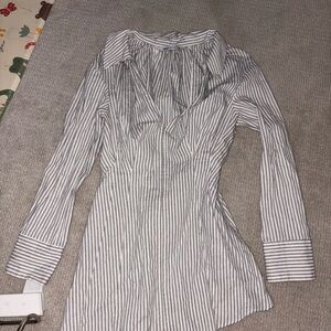 Striped Button-Up Dress from Zara